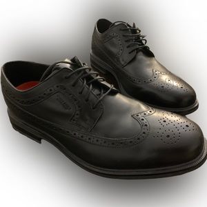 Rockport Men’s Oxford Black Waterproof Wingtip Lace Up Leather Shoes Size 11.5 W